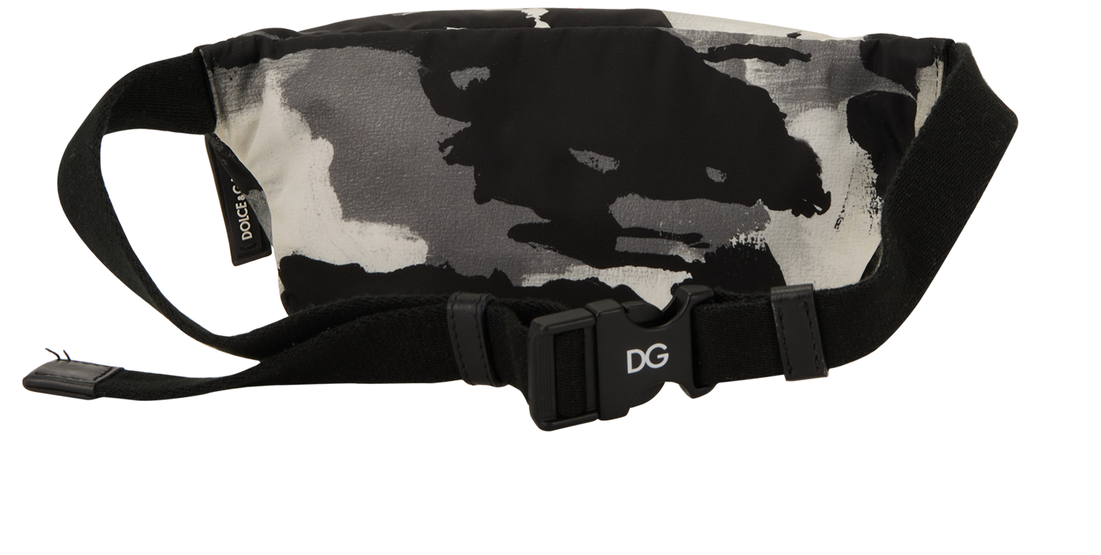 Watercolor Print Belt Bag, &pound;110, Handbags, Black/White, Nylon, Back view